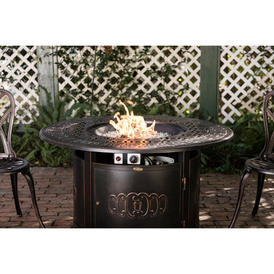 Dynasty Round Aluminum Liquid Propane Gas Fire Pit
