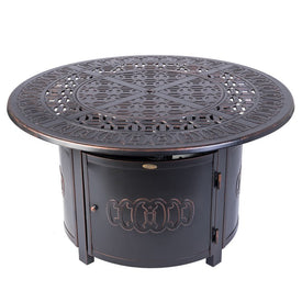 Dynasty Round Aluminum Liquid Propane Gas Fire Pit