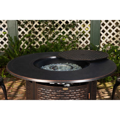 Florence Woven Aluminum Liquid Propane Gas Fire Pit
