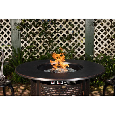 Florence Woven Aluminum Liquid Propane Gas Fire Pit