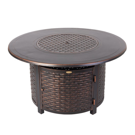 Florence Woven Aluminum Liquid Propane Gas Fire Pit