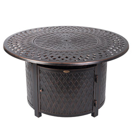 Verona Aluminum Round Liquid Propane Gas Fire Pit