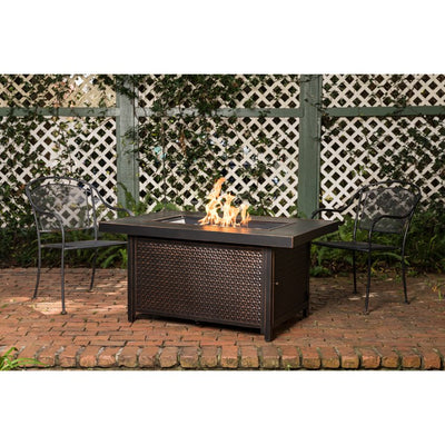 Weyland Rectangle Aluminum Liquid Propane Gas Fire Pit