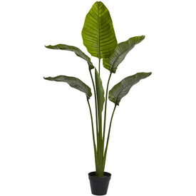 64" Faux Travelers Palm Tree with 6 Leaves UV Resist Indoor/Outdoor
