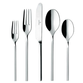 New Wave Stainless Steel Flatware 64-Piece Stainless Steel Flatware Set