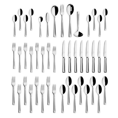 Victor 46-Piece Stainless Steel Flatware Set