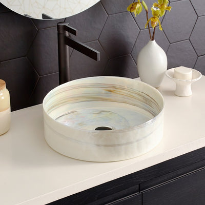 Positano 16" Vessel Sink in Abalone