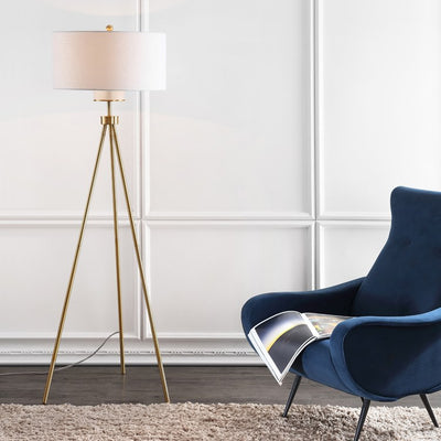 Enrica Single-Light Floor Lamp - Brass/Gold