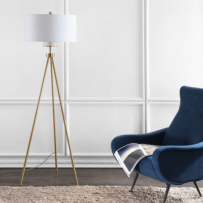 Enrica Single-Light Floor Lamp - Brass/Gold
