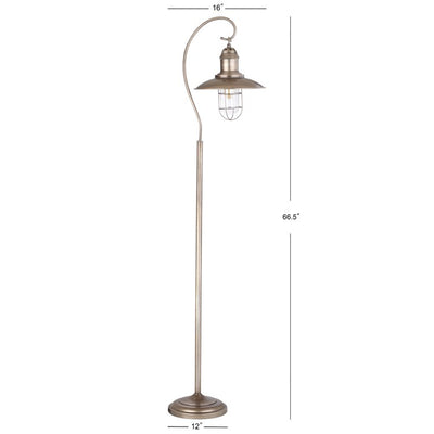 Romelo Single-Light Floor Lamp - Silver/Gray