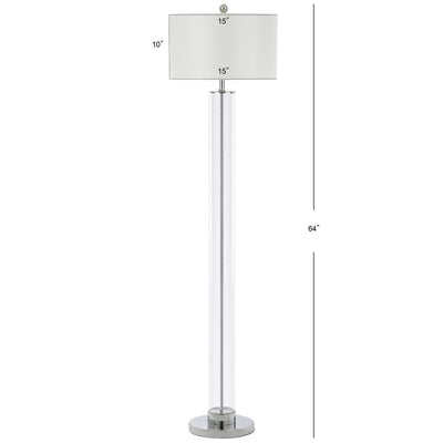 Lovato Single-Light Floor Lamp - Clear