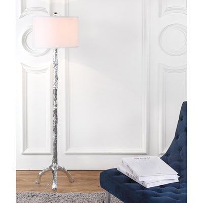 Silver Single-Light Branch Floor Lamp - Silver