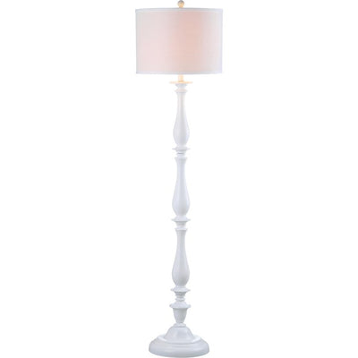 Bessie Single-Light Candlestick Floor Lamp - White