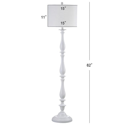 Bessie Single-Light Candlestick Floor Lamp - White
