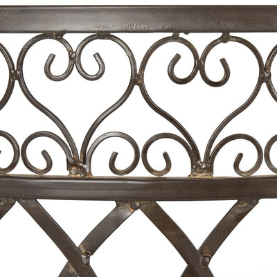 Lara Kissing Bench - Rustic Brown