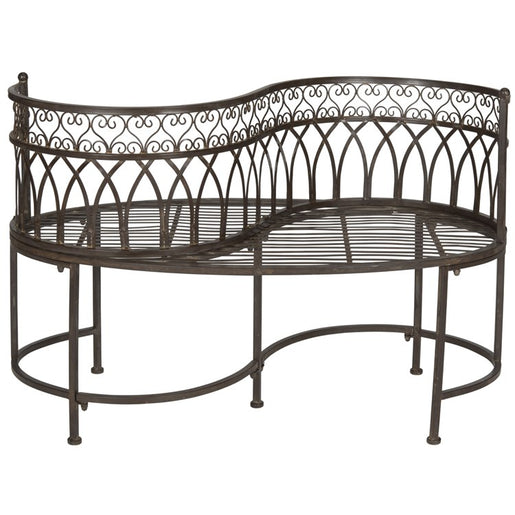 Lara Kissing Bench - Rustic Brown