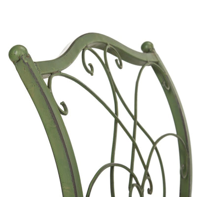 Arona Wrought Iron 51" W Outdoor Garden Bench - Antique Green