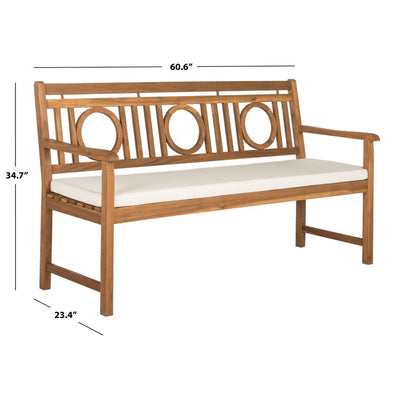 Montclair Three-Seat Bench - Natural/Beige