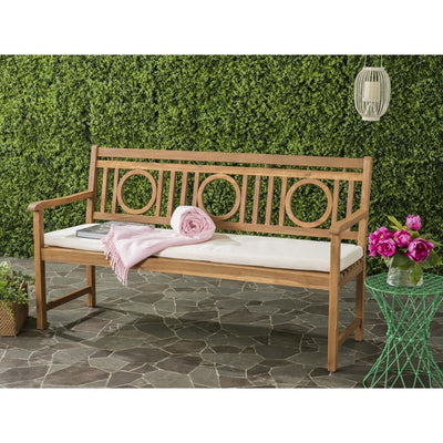 Montclair Three-Seat Bench - Natural/Beige