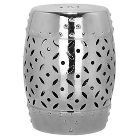 Lattice Coin Garden Stool - Silver