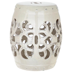 Imperial Vine Garden Stool - Cream