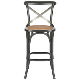 Eleanor X-Back Bar Stool - Distressed Hickory/Medium Brown