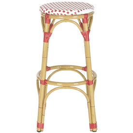 Kipnuk Indoor/Outdoor Stool - Red/White