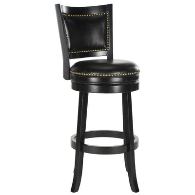 Lazzaro Swivel Bar Stool - Black