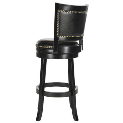 Lazzaro Swivel Bar Stool - Black