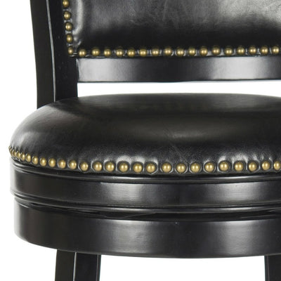 Lazzaro Swivel Bar Stool - Black
