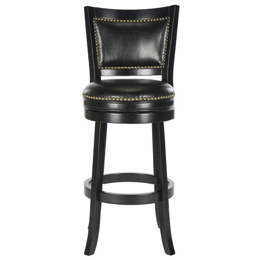 Lazzaro Swivel Bar Stool - Black