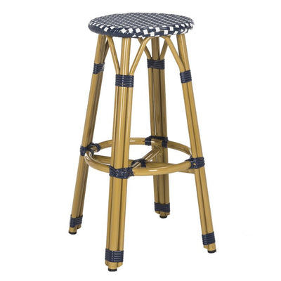 Kelsey Indoor/Outdoor Bar Stool - Navy/White