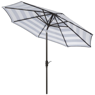UV-Resistant Iris Fashion Line 9 Ft Auto Tilt Umbrella - Navy/White