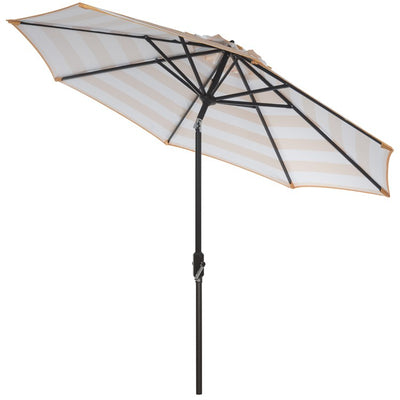 UV-Resistant Iris Fashion Line 9 Ft Auto Tilt Umbrella - Orange/White