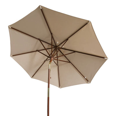 Cannes 9 Ft Wooden Outdoor Umbrella - Beige