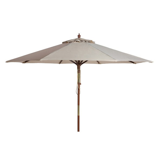Cannes 9 Ft Wooden Outdoor Umbrella - Beige