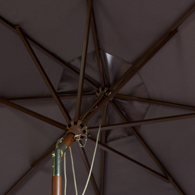 Cannes 9 Ft Wooden Outdoor Umbrella - Gray