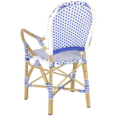 Hooper Indoor/Outdoor Stacking Armchairs Set of 2 - Blue/White