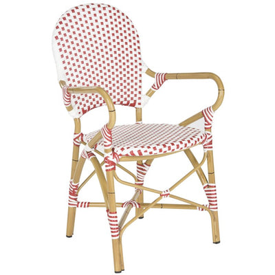 Hooper Indoor/Outdoor Stacking Armchairs Set of 2 - Red/White