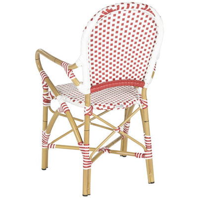 Hooper Indoor/Outdoor Stacking Armchairs Set of 2 - Red/White