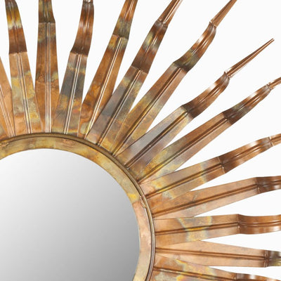 Sun Wall Mirror - Burnt Copper