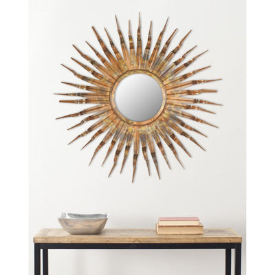 Sun Wall Mirror - Burnt Copper