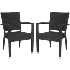 Kelda Stacking Armchairs Set of 2 - Black - OPEN BOX