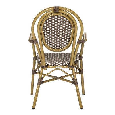 Rosen French Bistro Stacking Armchairs Set of 2 - Brown/White