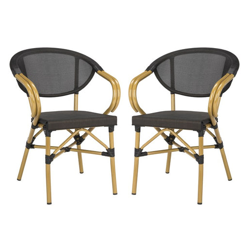 Burke Stacking Armchairs Set of 2 - Black