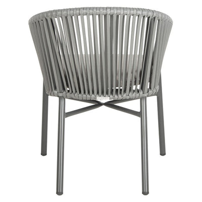 Stefano Stackable Rope Chairs Set of 2 - Gray/Gray Cushion