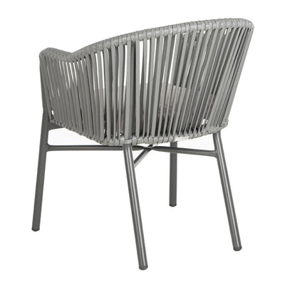 Stefano Stackable Rope Chairs Set of 2 - Gray/Gray Cushion