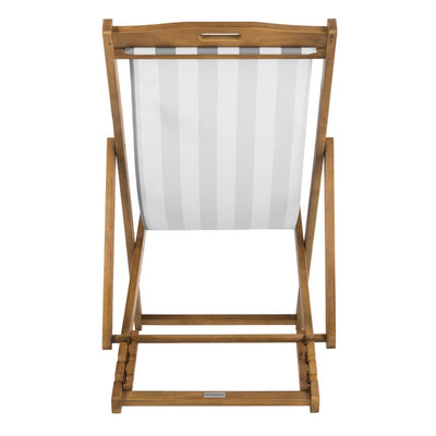 Loren Foldable Sling Chairs Set of 2 - Natural/Gray/White