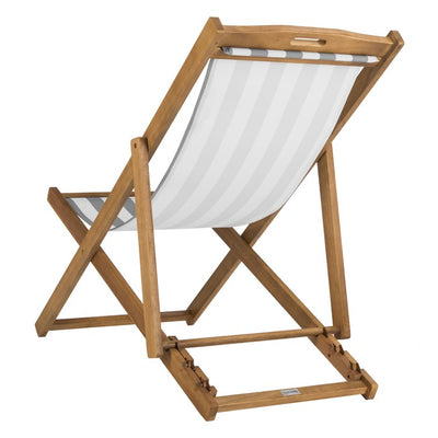 Loren Foldable Sling Chairs Set of 2 - Natural/Gray/White