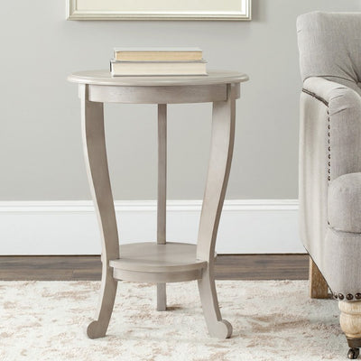 Mary Pedestal Side Table - Vintage Gray
